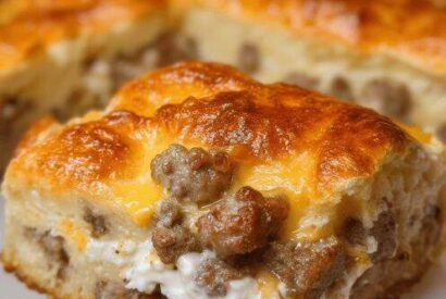 Thumbnail for Sausage Cream Cheese Casserole (Only 3 Ingredients)