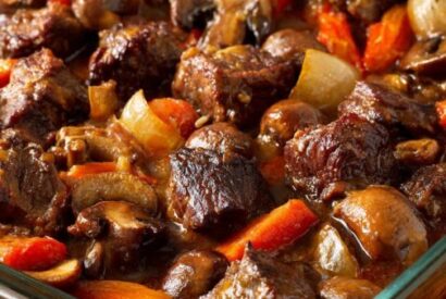 Thumbnail for Oven-Baked Hearty Beef and Mushroom Stew