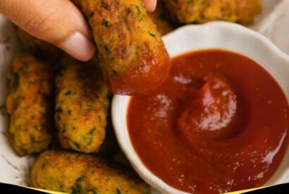 Thumbnail for Cheesy Baked Zucchini Tots